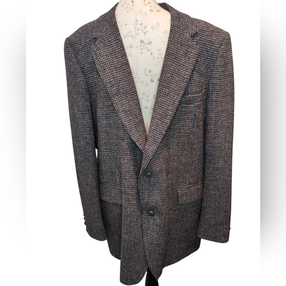 Stafford Harris Tweed Blazer Men 46 ?  Scottish Wool Jacket